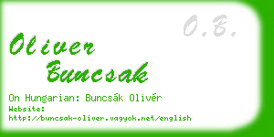 oliver buncsak business card