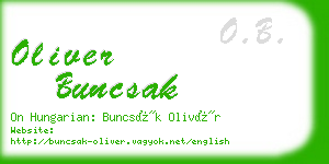 oliver buncsak business card